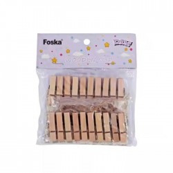 Foska Щипки, дървени, 35 х 7 mm, 20 броя - Материали за декорация