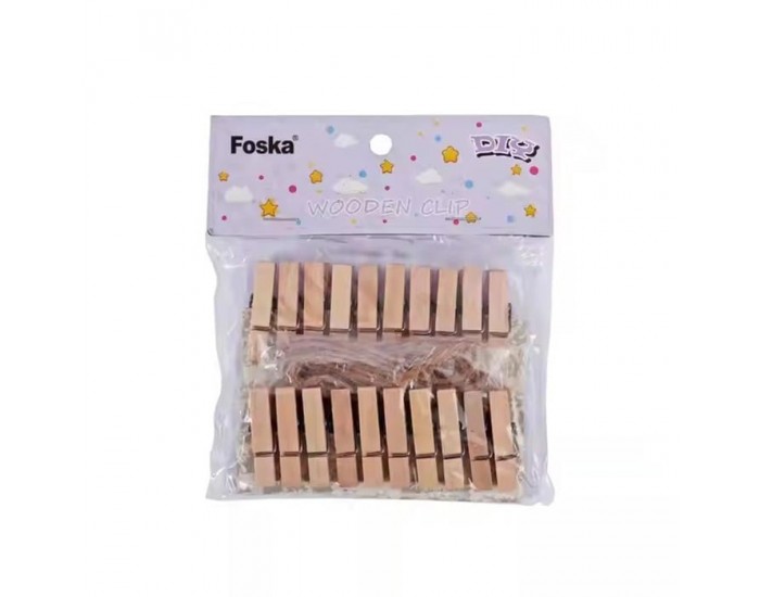 Foska Щипки, дървени, 35 х 7 mm, 20 броя