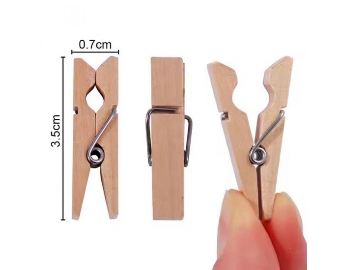 Foska Щипки, дървени, 35 х 7 mm, 20 броя