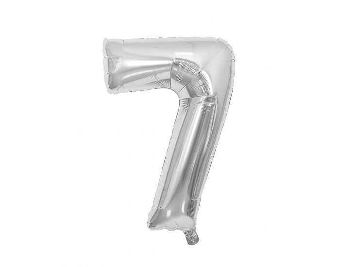 Балон Festa, цифра 7, 81 cm, сребрист