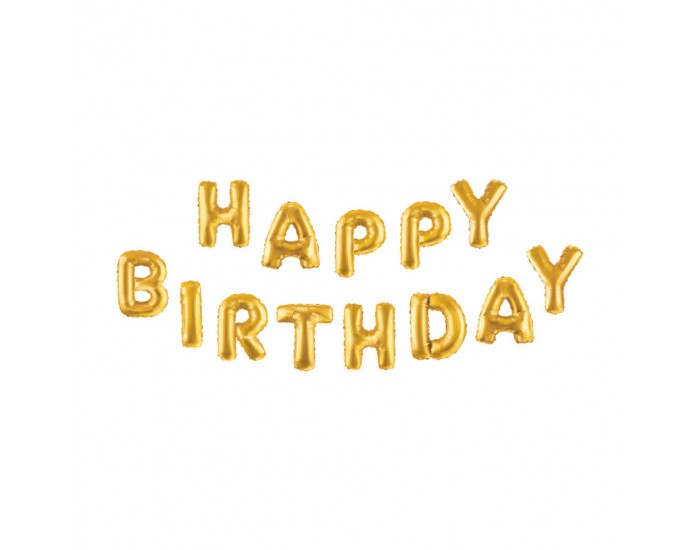 Балони Festa, Happy Birthday, златисти