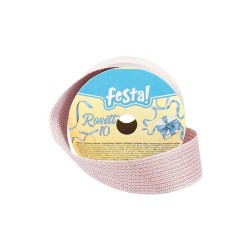 Лента-панделка Festa, 25 mm, 3 m, розова плетка - Материали за декорация