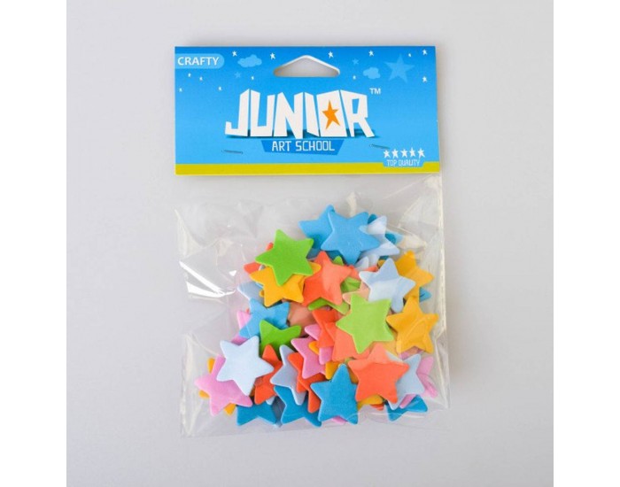 Звезди от пяна за декорация Junior, 80 броя
