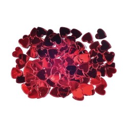 Конфети сърца Junior, червени, 15 х 15 mm, 14 g - Материали за декорация