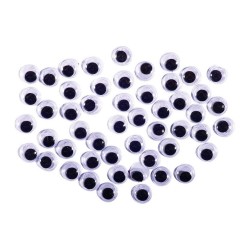 Очички Junior, мърдащи, 10 mm, 50 броя - Материали за декорация
