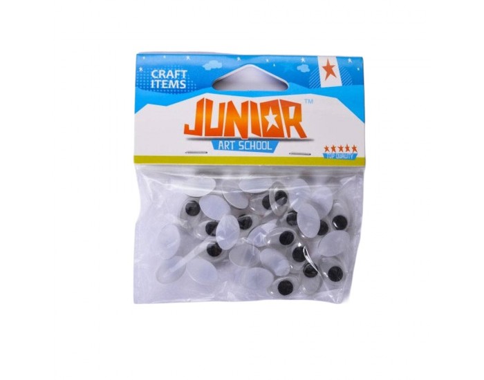 Очички Junior, мърдащи, овална форма, 10 mm, 30 броя