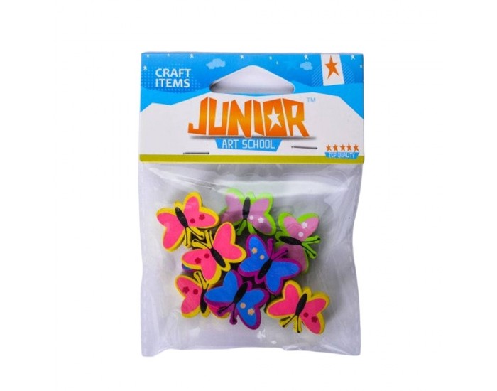 Пеперуди за декорация Junior, дървени, 12 броя