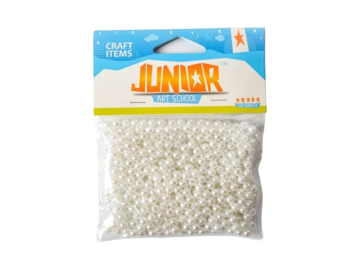 Перли за декорация Junior, 8 mm, 30 g, бели