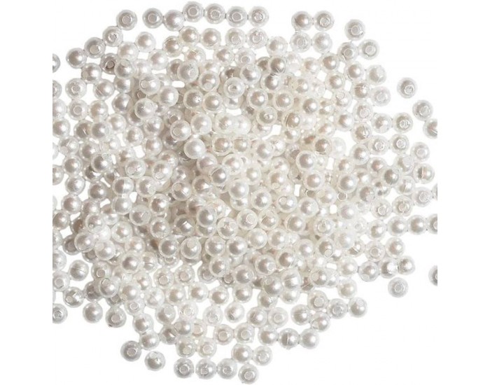 Перли за декорация Junior, 8 mm, 30 g, бели