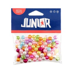 Перли за декорация Junior, 8 mm, 30 g, цветни - Материали за декорация