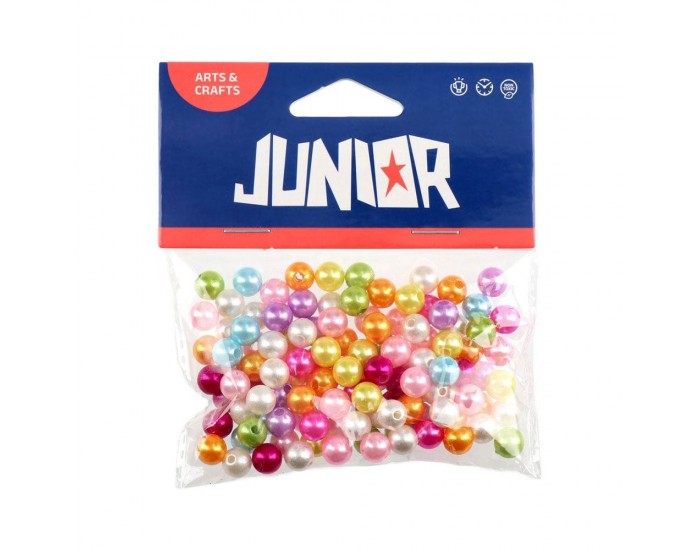 Перли за декорация Junior, 8 mm, 30 g, цветни