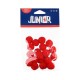 Помпони за декорация Junior, 20 mm, червени, 20 броя