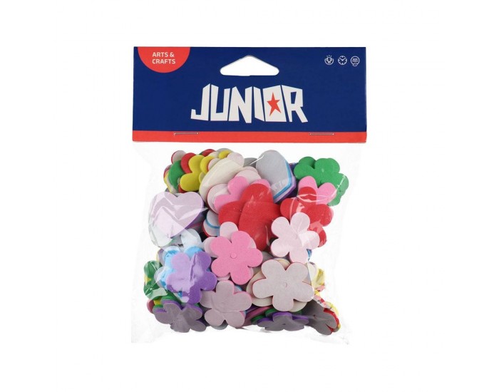 Сърца и цветя за декорация Junior, от пяна, 120 броя