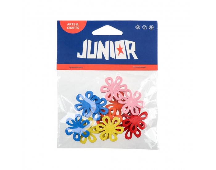 Цветя за декорация Junior, дървени, 12 броя