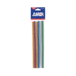 Силиконови пръчки Junior Heli Stick, диаметър 7 mm, брокат, 6 броя - Лепила