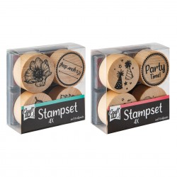 Craft ID Печати, с включени тампони, асорти, 24 опаковки х 4 броя - Офис аксесоари