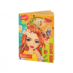 Moxy Книжка със стикери, А5, 8 листа, оранжева - Материали за декорация