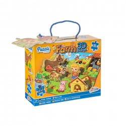 Moxy 3D пъзел Ферма, 63 х 43 cm, 55 части - Детска стая