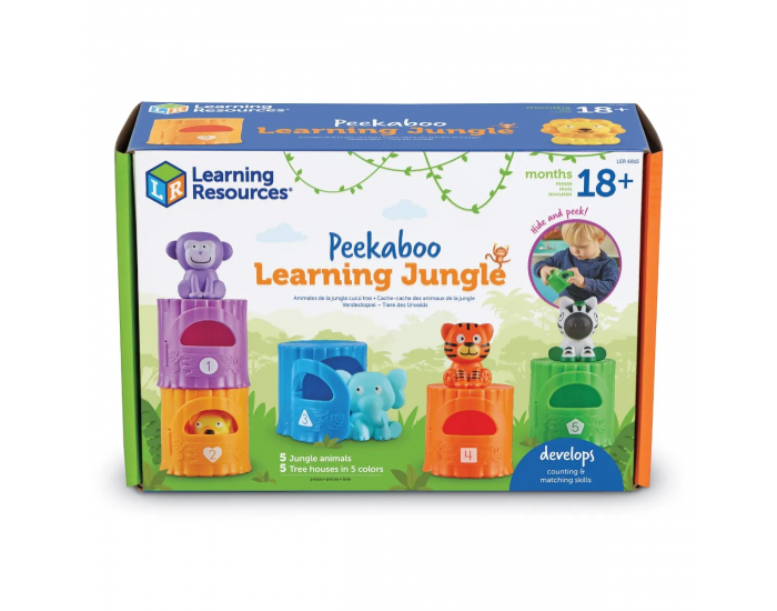 Learning Resources Диви животни с къщички, за сортиране и броене