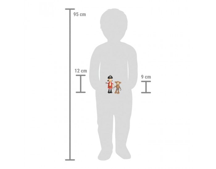 Small Foot Пиратски кукли, дървени, 6 броя