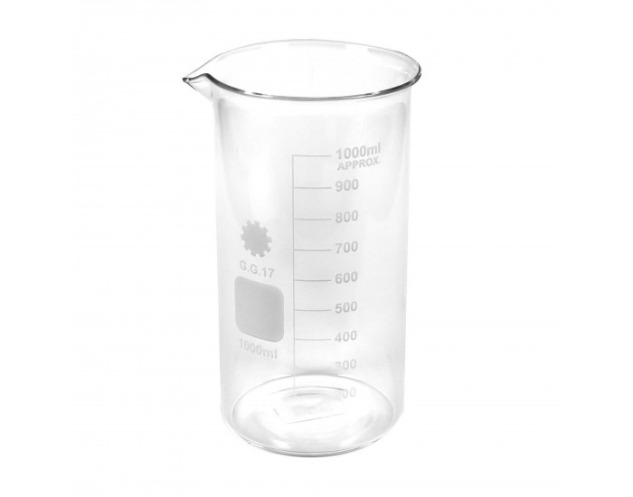Gelsonlab Чаша бехер, стъклена, 1000 ml, 10 броя