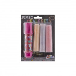 Moxy Държач за тебешири Jumbo, с включени 3 тебешира, в блистер, асорти - Изкуство и забавление