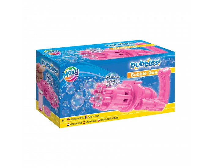 Moxy Пистолет за балончета, с пълнител, 50 ml, розов