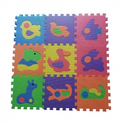 Пъзел мека настилка, животни, 30 х 30 х 1 cm - Спортни стоки