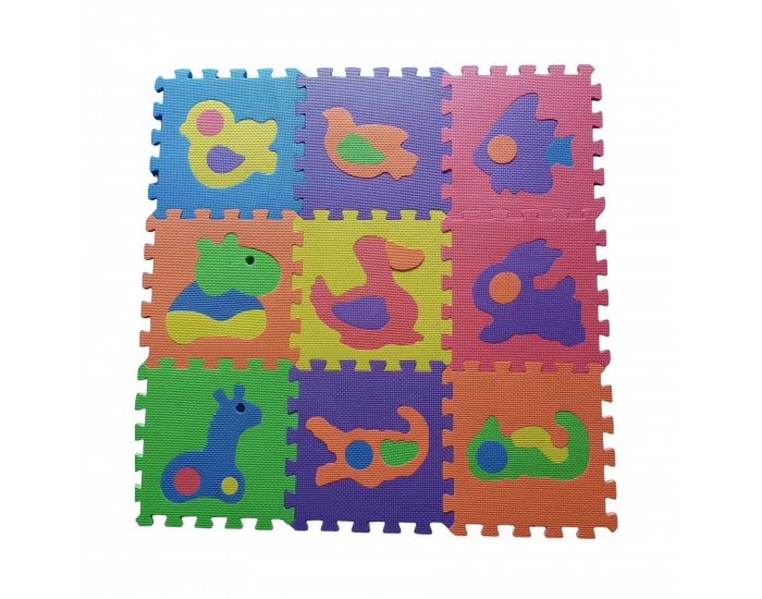 Пъзел мека настилка, животни, 30 х 30 х 1 cm