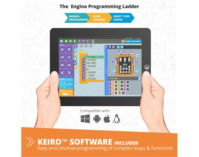Комплект Engino Education Robotics Pro ERP - Роботика, 3 сензора