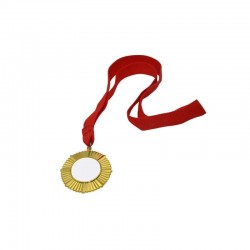BESTSUB Медал, за сублимация, с лента, диаметър 60 mm, златен - Офис аксесоари