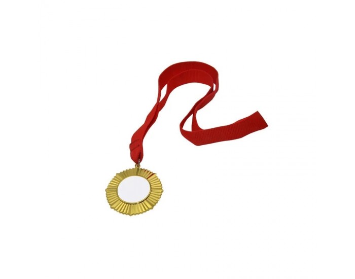 BESTSUB Медал, за сублимация, с лента, диаметър 60 mm, златен