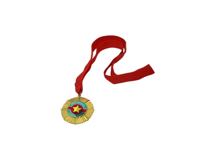 BESTSUB Медал, за сублимация, с лента, диаметър 60 mm, златен