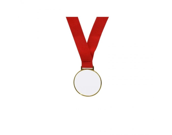 BESTSUB Медал, за сублимация, с лента, диаметър 52 mm, златен