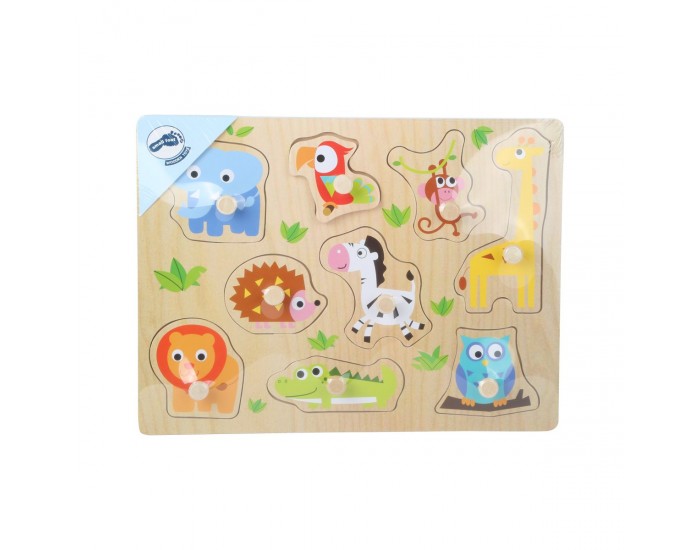 Small Foot Пъзел Животни от зоопарка, за вгнездяване, 9 части