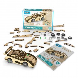 Engino Конструктор Makerspace DIY - Състезателна кола - Детска стая