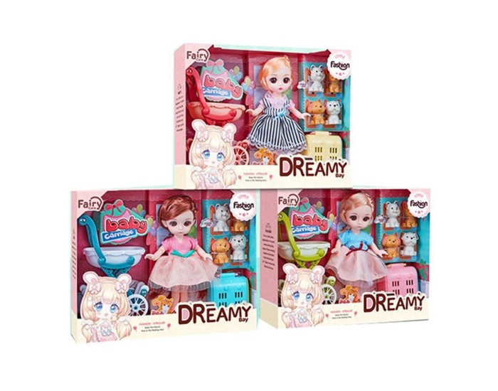 Комплект кукла за игра с кученца Ozzo, асорти, 1 брой