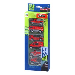 Комплект колички Ozzo 002, метални, 6 броя - Детски Играчки