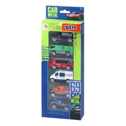 Комплект колички Ozzo 005, метални, 6 броя - Детски Играчки