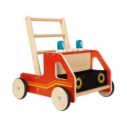 Small Foot Проходилка Пожарна, детска, дървена, 48 х 40 х 49.5 cm - Детски Играчки