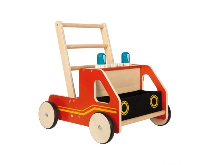 Small Foot Проходилка Пожарна, детска, дървена, 48 х 40 х 49.5 cm
