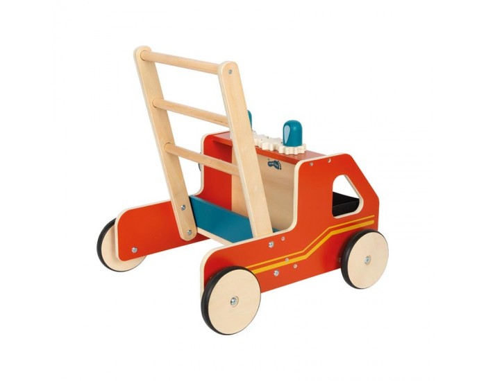 Small Foot Проходилка Пожарна, детска, дървена, 48 х 40 х 49.5 cm