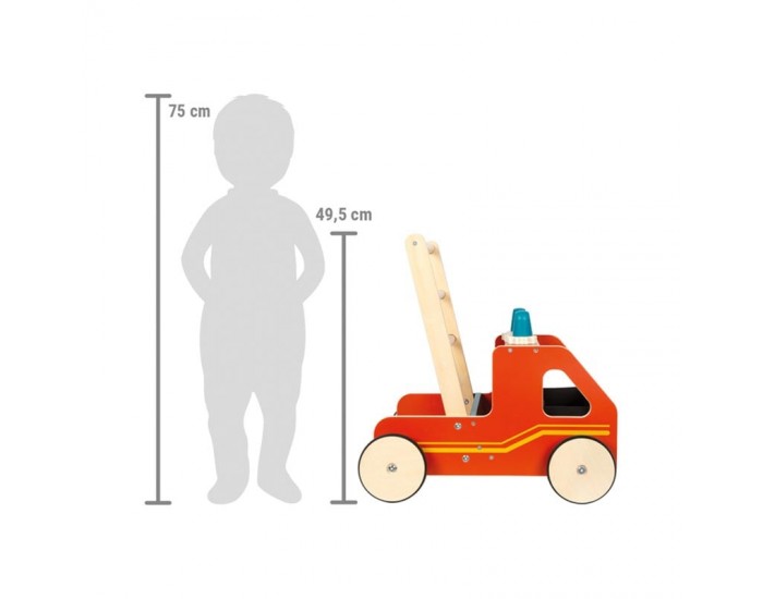 Small Foot Проходилка Пожарна, детска, дървена, 48 х 40 х 49.5 cm
