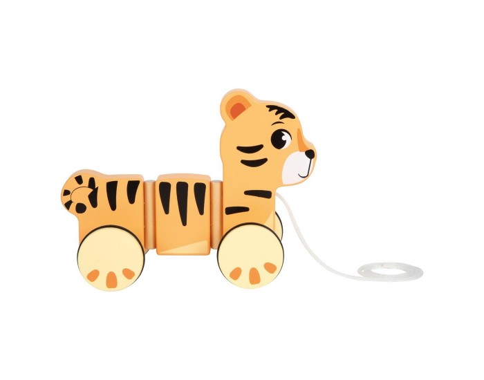 Small Foot Тигър Сафари, за дърпане, дървен