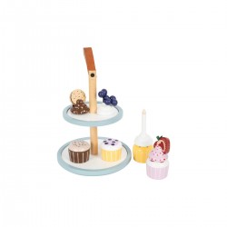 Small Foot Стойка за мъфини, дървена, 28 х 18 cm - Детски Играчки