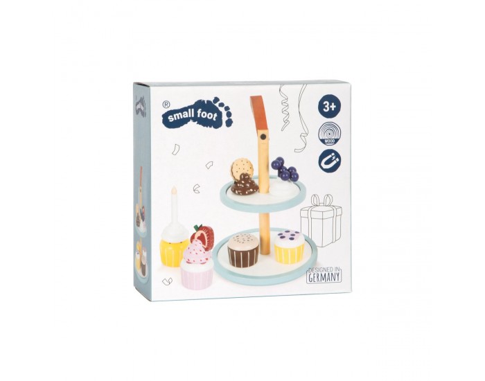 Small Foot Стойка за мъфини, дървена, 28 х 18 cm