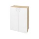 Шкаф Narbutas Choice, 800 x 420 x 1075 mm, ПДЧ 18 mm, корпус с избелен дъб, бели врати с бяла правоъгълна дръжка