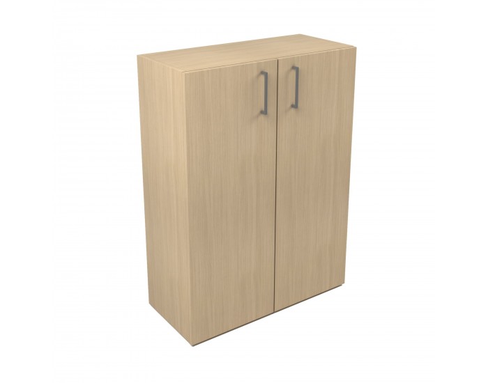 Стелаж Narbutas Nova Basic, 800 x 360 x 1092 mm, меламин избелен дъб, сива правоъгълна дръжка