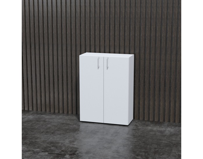 Стелаж Narbutas Nova Basic, 800 x 360 x 1092 mm, ПДЧ 18 mm, бял меламин, бяла правоъгълна дръжка