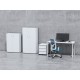 Стелаж Narbutas Nova Basic, 800 x 360 x 1092 mm, ПДЧ 18 mm, бял меламин, бяла правоъгълна дръжка